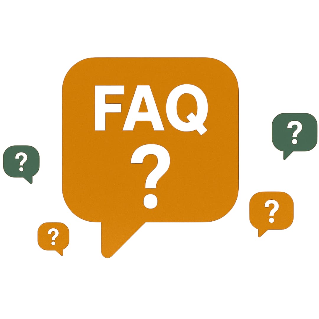 FAQ sobre alquilar mi piso preguntas frecuentes legales y fiscales en 2025 Icono de preguntas frecuentes con interrogantes, ilustrando dudas comunes sobre alquilar mi piso